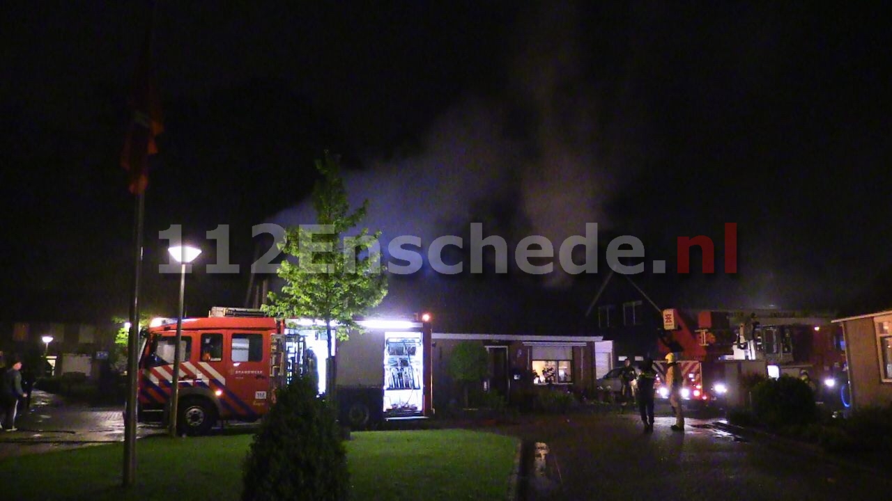 Forse woningbrand Markslaghoek Enschede