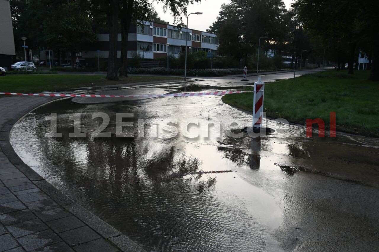 Grote waterlek in Enschede