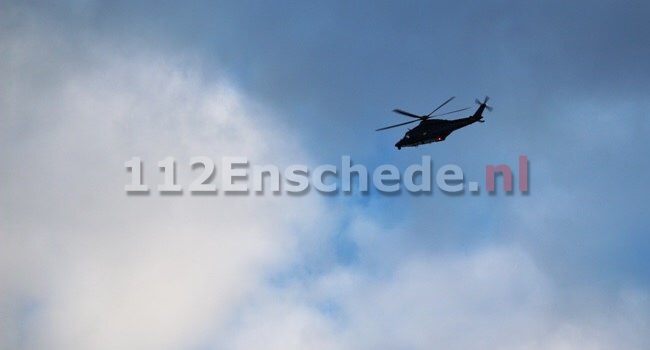 Politie helikopter boven Enschede