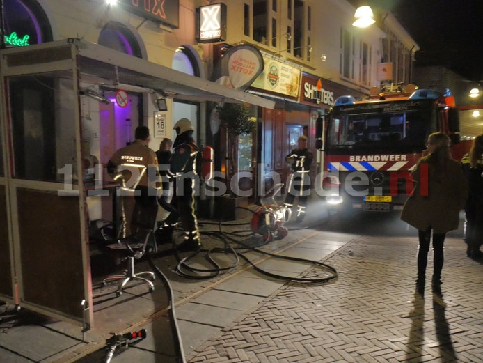 Brand in pand in centrum Enschede
