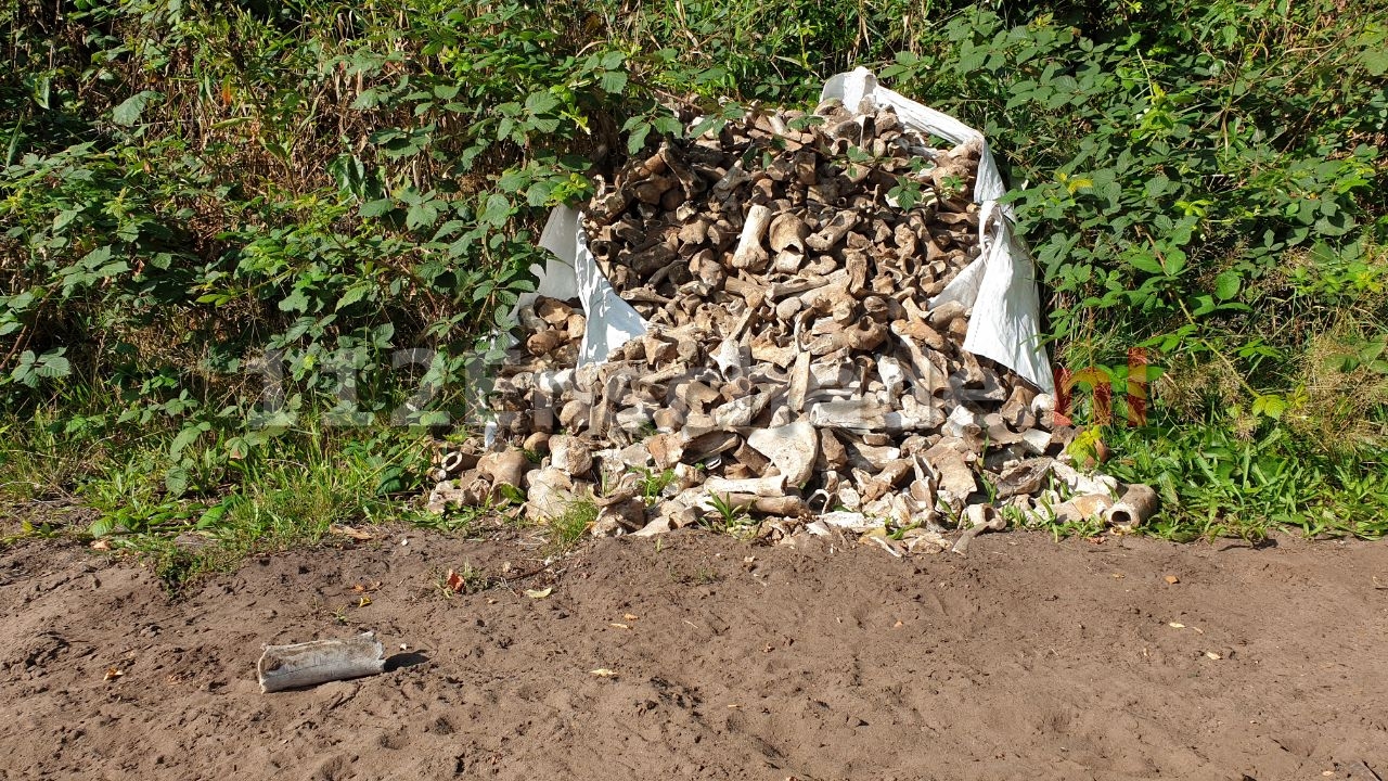 Zak met botten gedumpt in Enschede