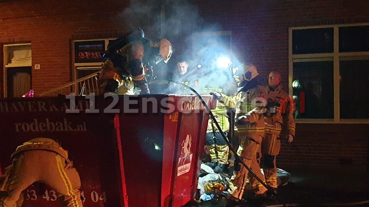 Brand in container Enschede