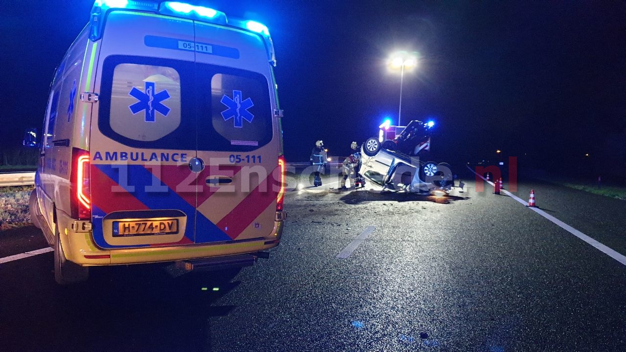 Ongeval op A35 tussen Enschede en Hengelo; snelweg dicht