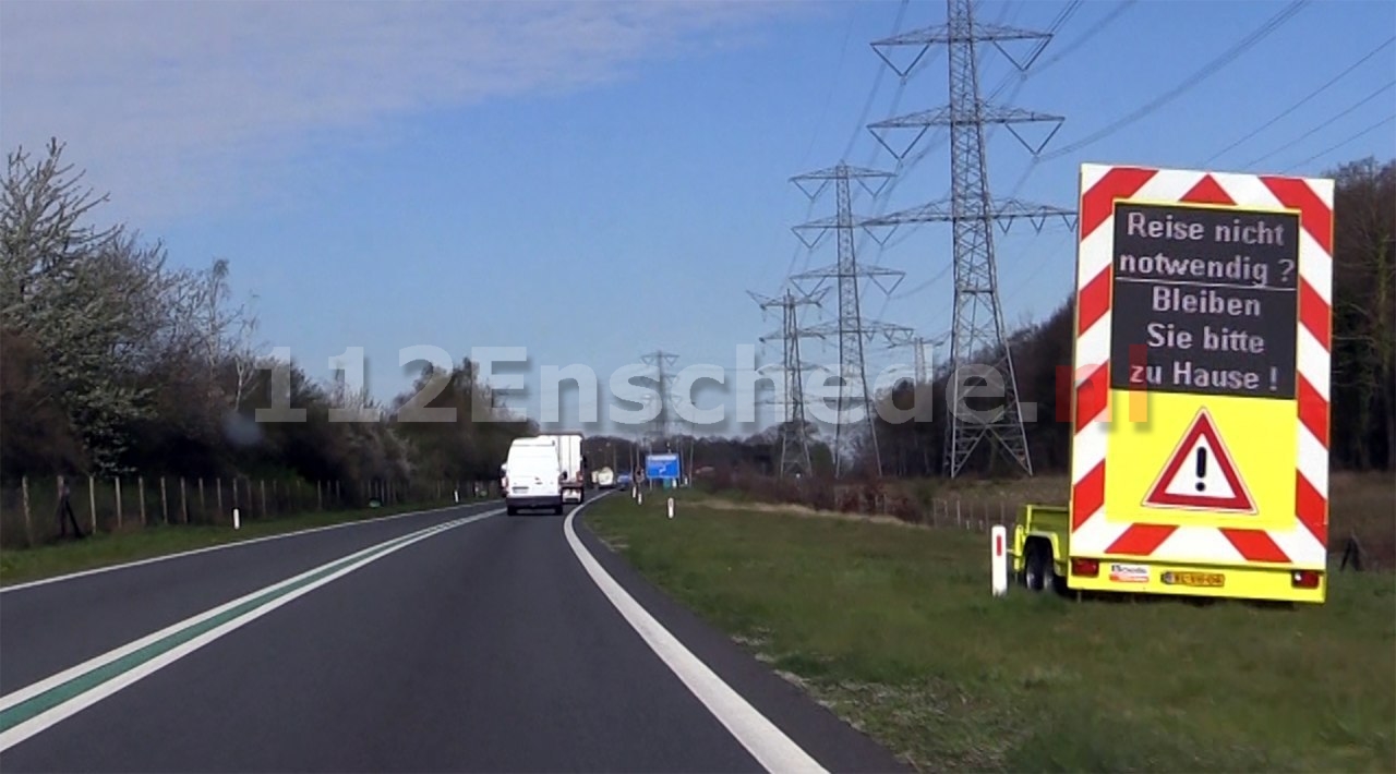 Koninklijke Marechaussee ontmoedigt niet-noodzakelijk grensverkeer