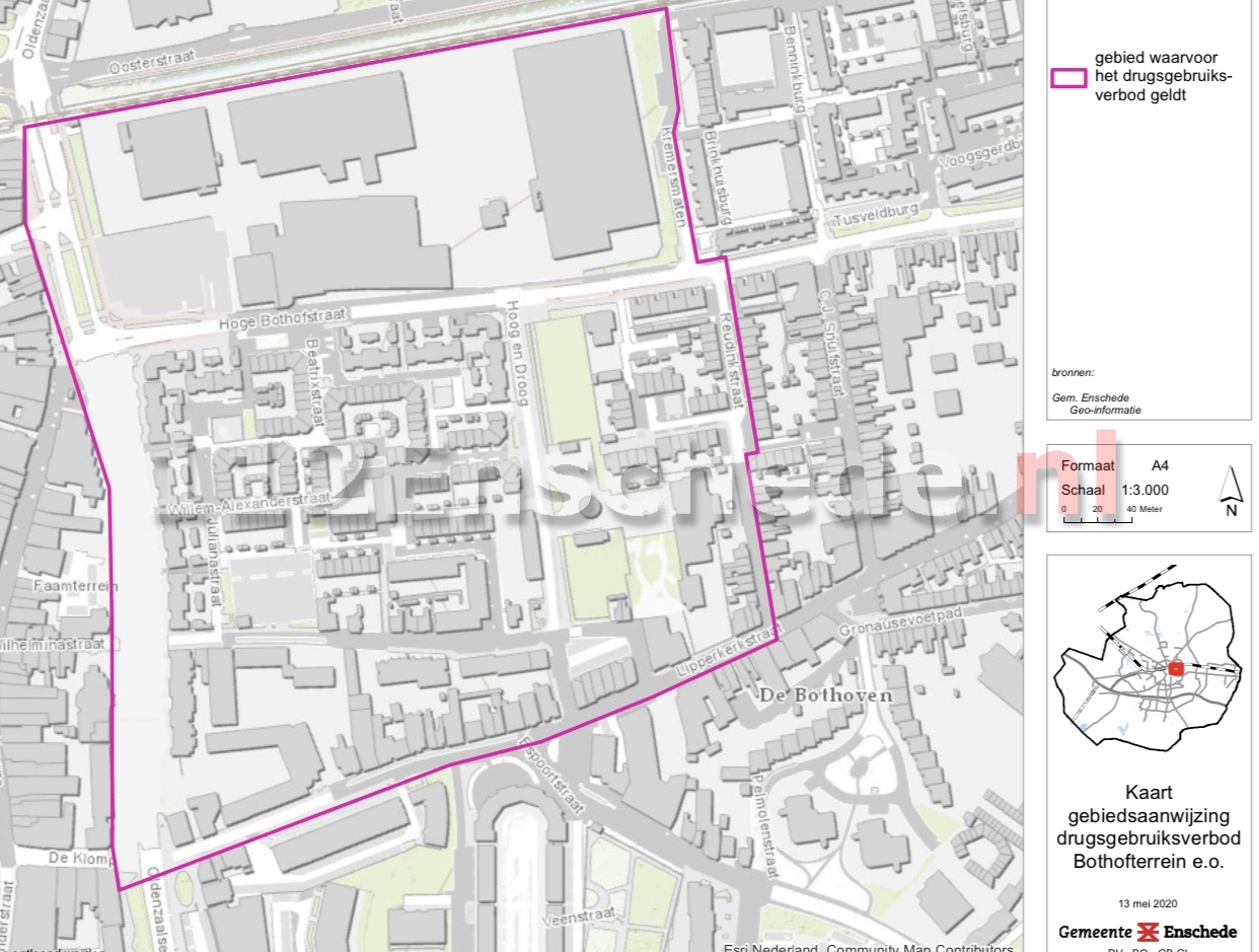 Verbod op drugsgebruik voor het Bothofterrein en omgeving