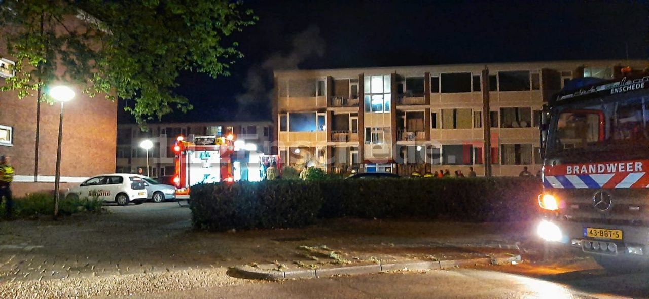 Appartement in Enschede verwoest door brand