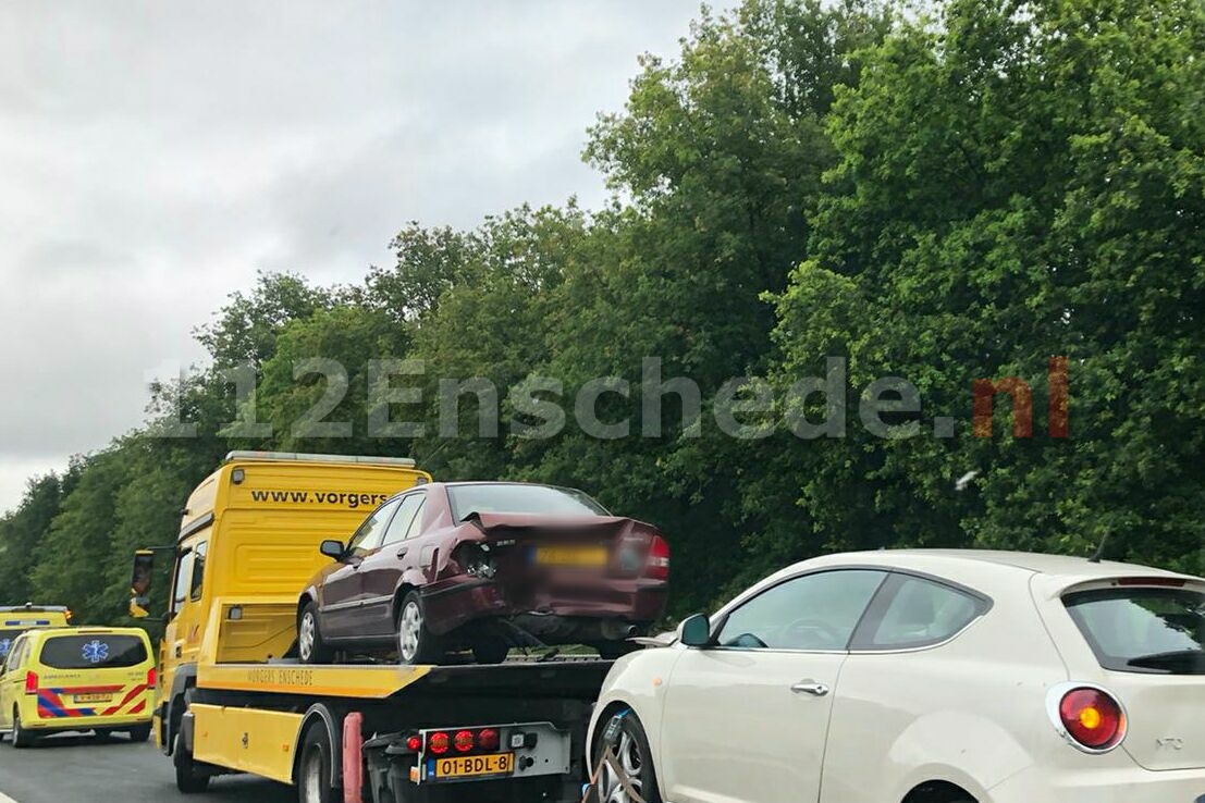 Files na aanrijding op A35 Enschede-Zuid