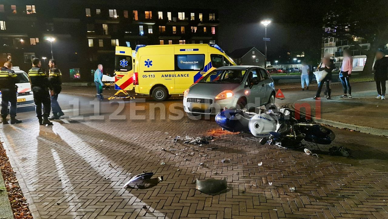 Motorrijder gewond bij aanrijding in Enschede