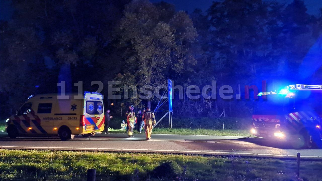 N35 bij Enschede afgesloten na zware aanrijding