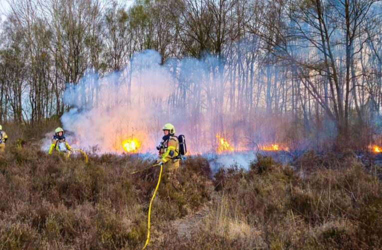 Flinke heidebrand bij Glanerbrug